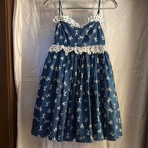 Selkie Blue Spaghetti Strap Sundress for Weddings
